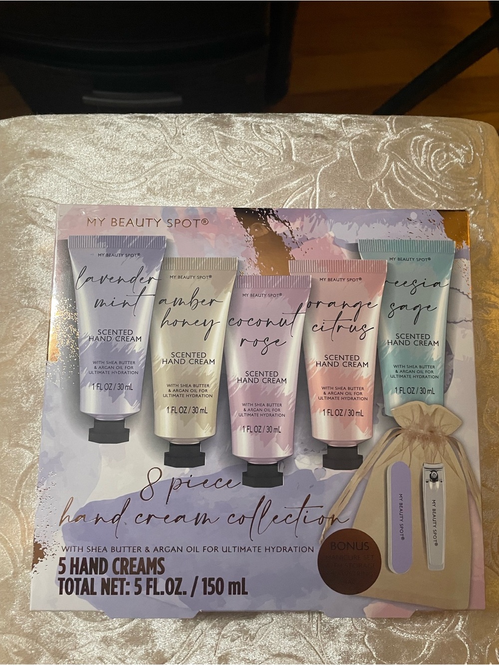 My Beauty Spot 5-Piece Hand Cream Set — Pastel Multi-Color, Includes BONUS gift